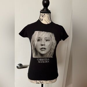 Black Christina Aguilera Graphic T-Shirt
